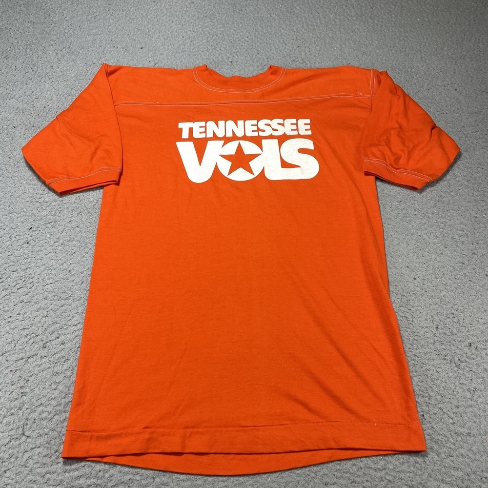 Vintage Tennessee Volunteers Shirt Mens XL Orange NCAA‎ Football Diamond 80s